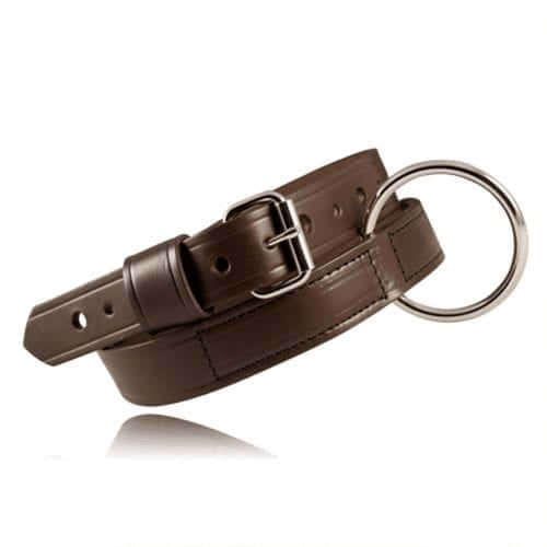 Boston Leather 1 1/2" Restraint Belt Brown Standard - Clothing & Accessories